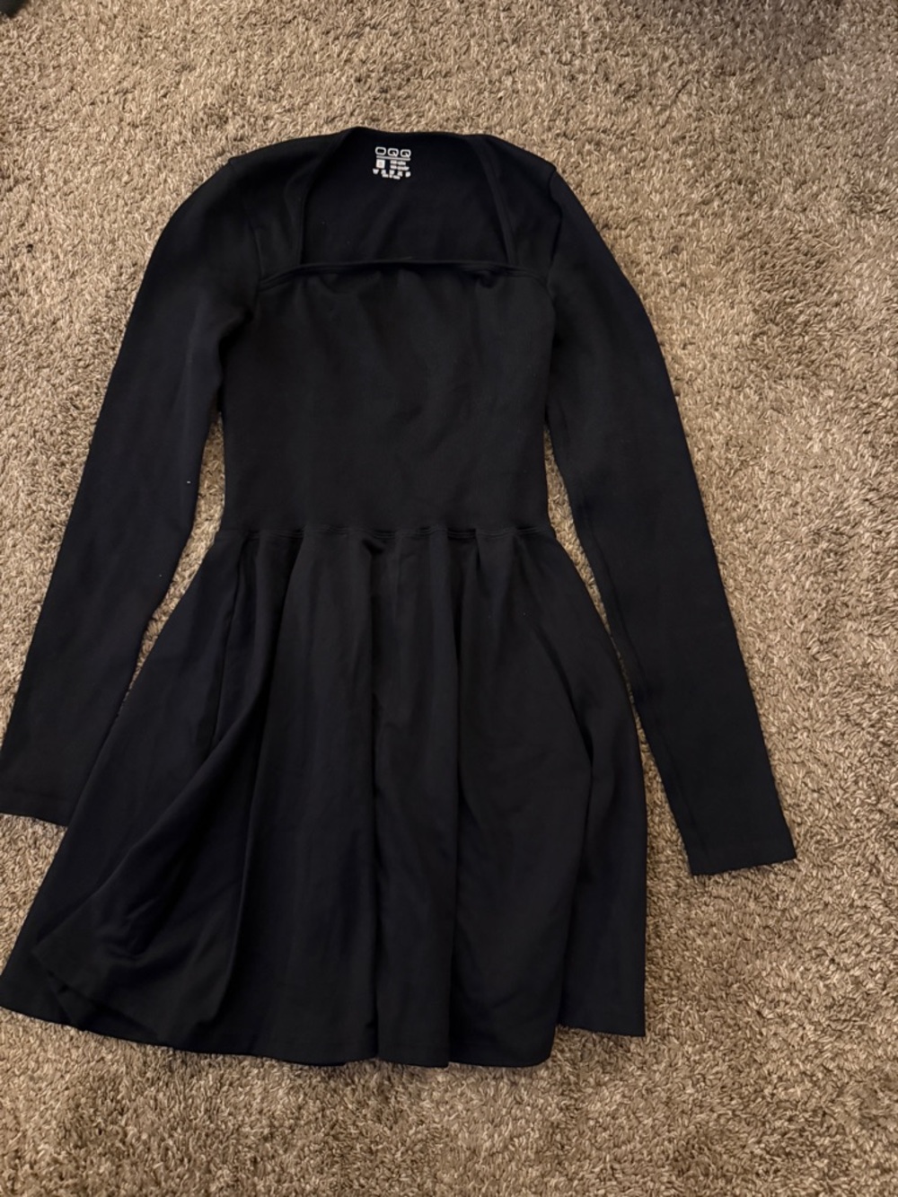 Amazon Black Long Sleeve Fit-and-Flare Dress Worn once amazing condition